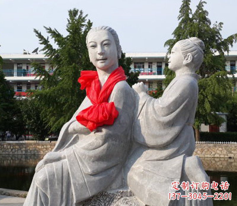 山西爱与温柔——领雕”母亲”石雕景观装饰
