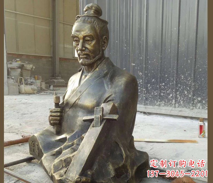 山西青铜鲁班雕塑,赞颂传统工匠精湛技艺