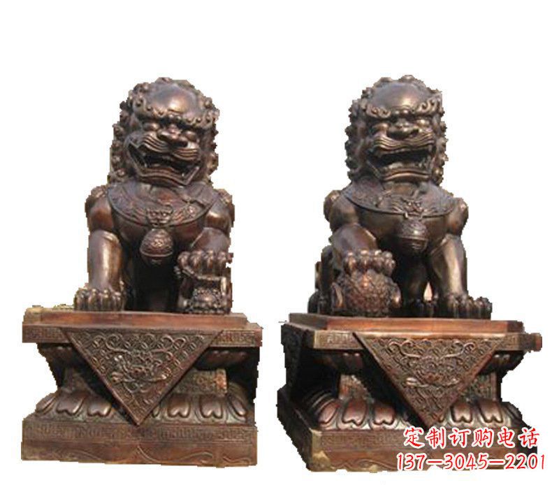 山西公司汇丰狮子铜雕塑摆件 (2)