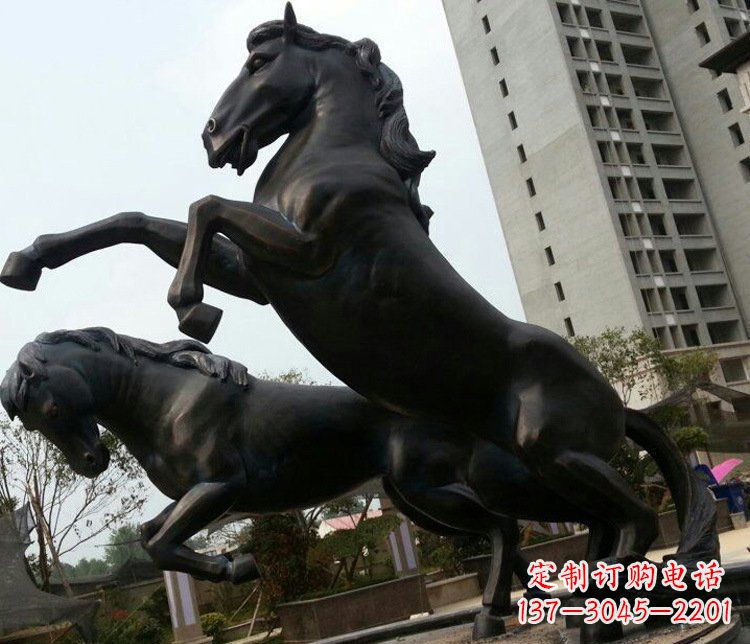 山西公园奔马动物铜雕塑