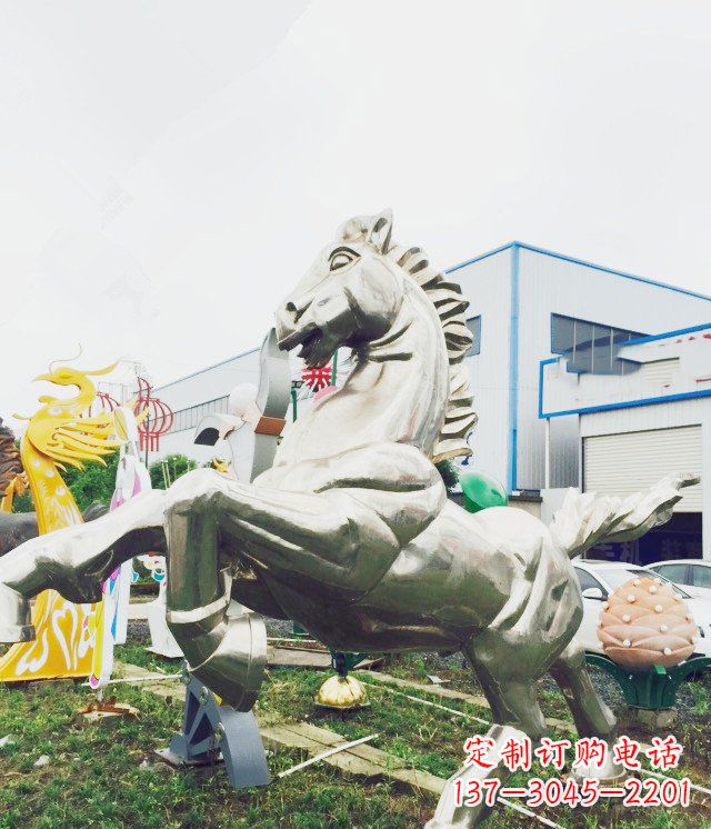 山西产品名称优雅的不锈钢雕塑——奔马