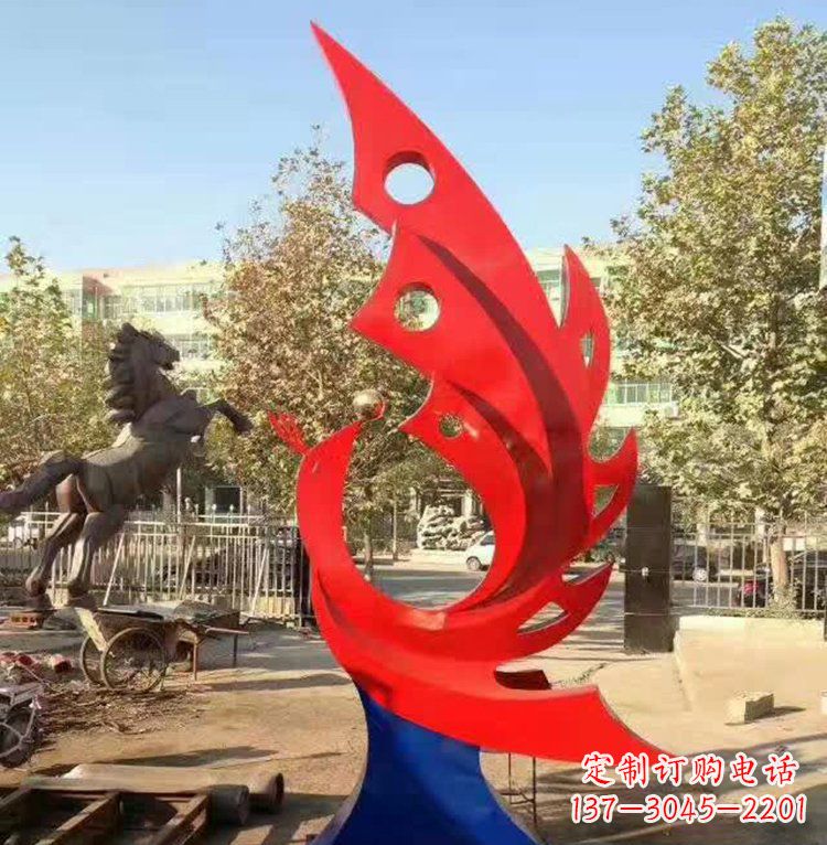 山西艺术精美的不锈钢凤凰雕塑