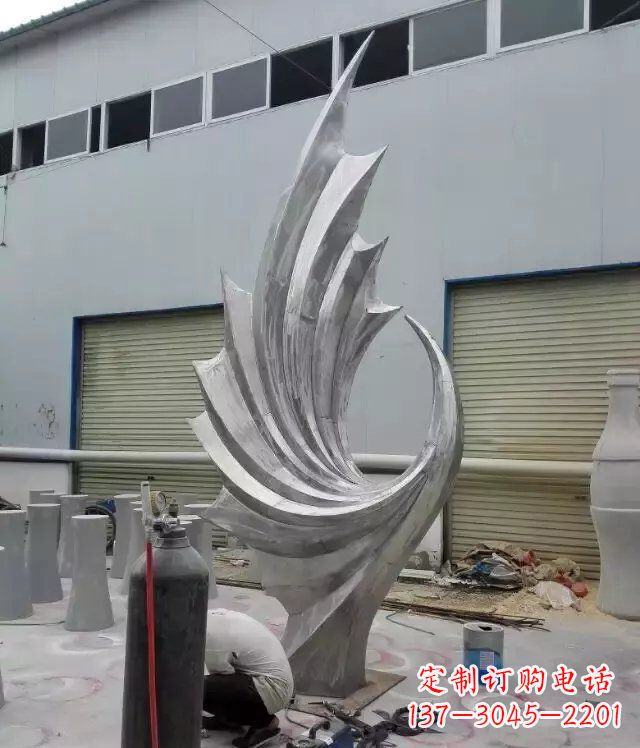 山西 不锈钢凤凰抽象雕塑