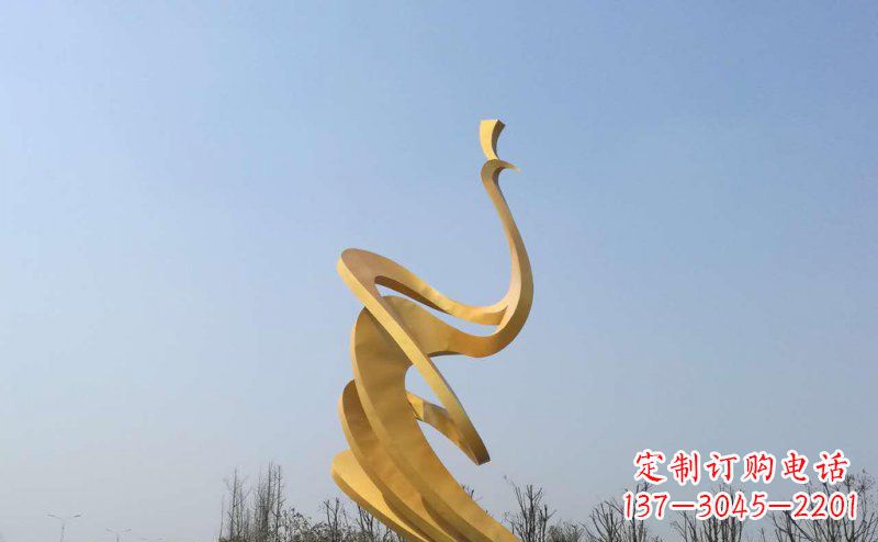 山西抽象凤凰不锈钢雕塑