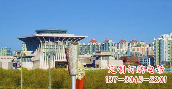 山西高端特色不锈钢抽象火炬雕塑