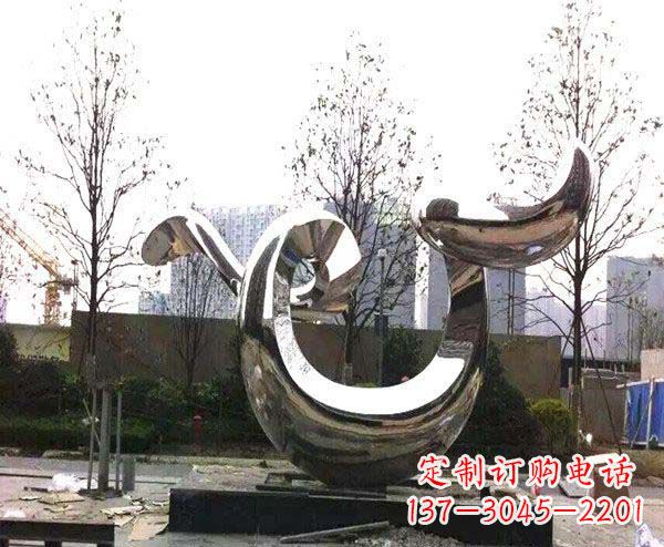 山西新品发布不锈钢抽象鲸鱼雕塑