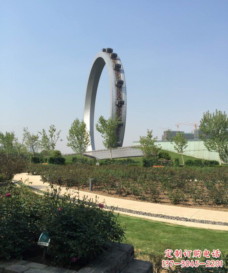 山西精美摩天轮不锈钢抽象雕塑