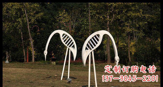 山西精美不锈钢仙鹤雕塑