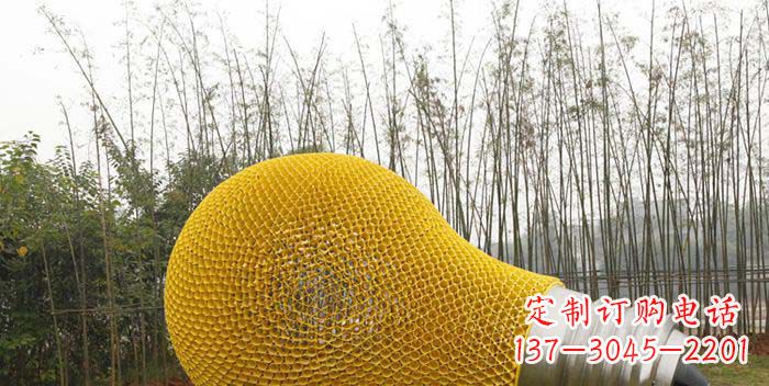 山西大型不锈钢灯泡雕塑