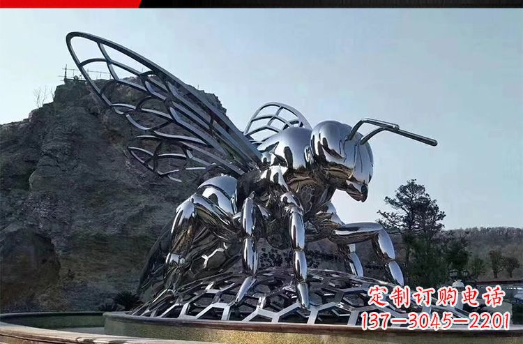 山西优雅活泼的不锈钢大型蚂蚁雕塑