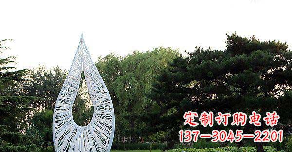 山西精美水滴不锈钢雕塑