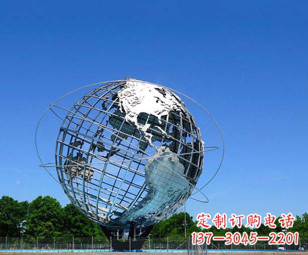 山西不锈钢地球仪摆件雕塑