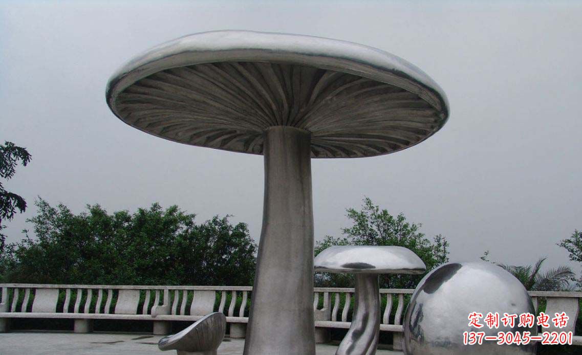 山西特色不锈钢凉亭雕塑