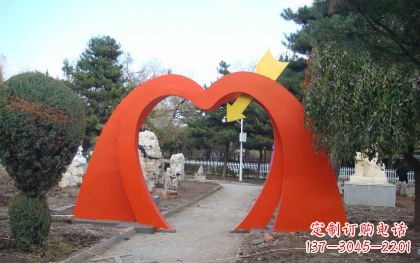 山西高雅大气的不锈钢拱门雕塑