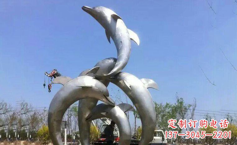 山西品质精美的不锈钢海豚雕塑
