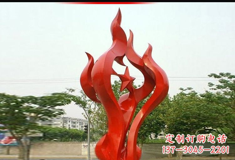 山西 不锈钢火炬雕塑-美轮美奂