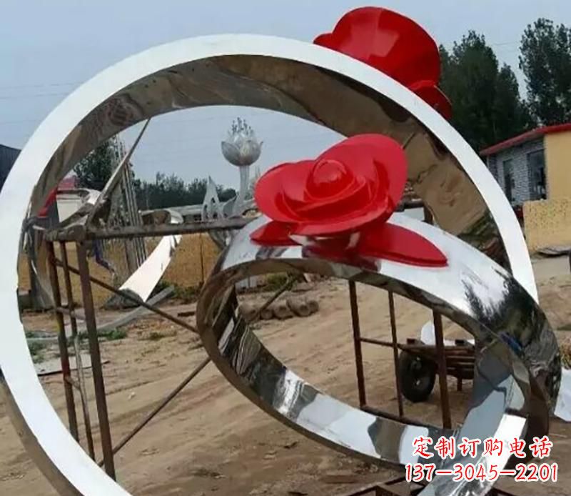 山西精致的不锈钢戒指雕塑