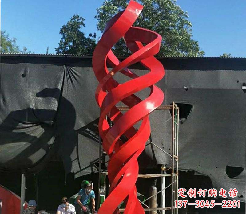 山西高端不锈钢螺旋飘带景观雕塑