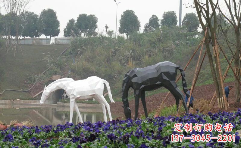 山西盛世之美,精美不锈钢动物雕塑