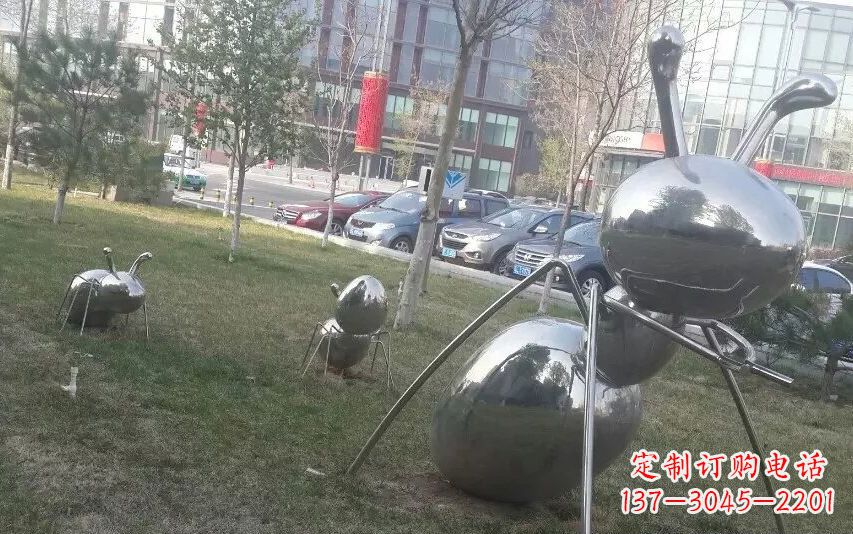山西中领雕塑—不锈钢蚂蚁雕塑