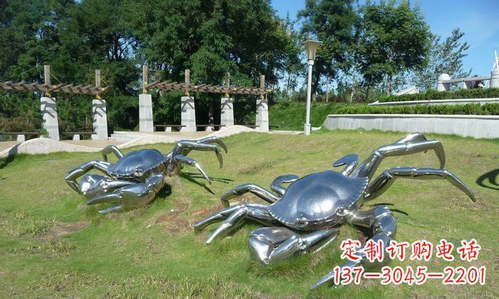 山西产品名称精美铸造不锈钢螃蟹雕塑