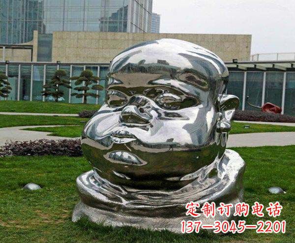 山西儿童不锈钢头像雕塑