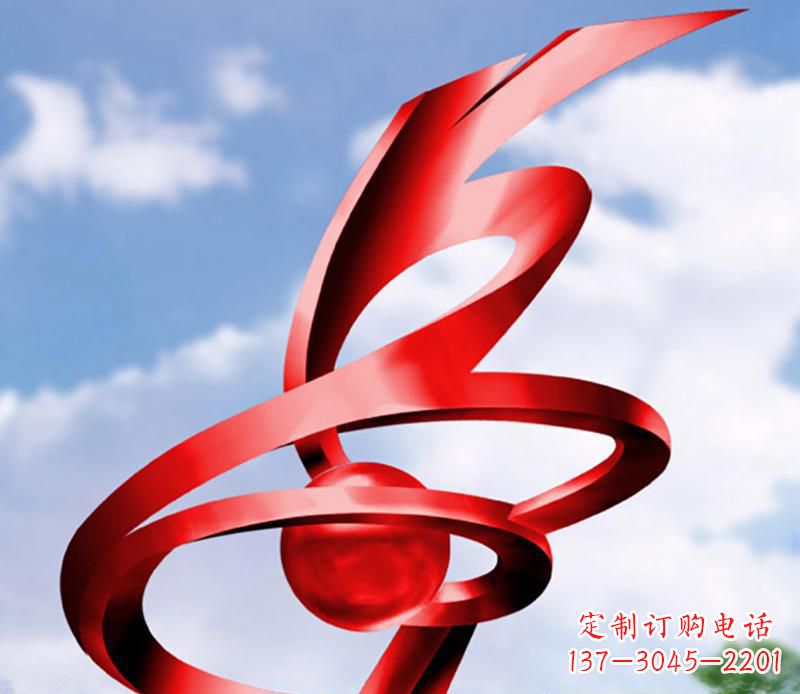 山西公园装饰不锈钢指环雕塑