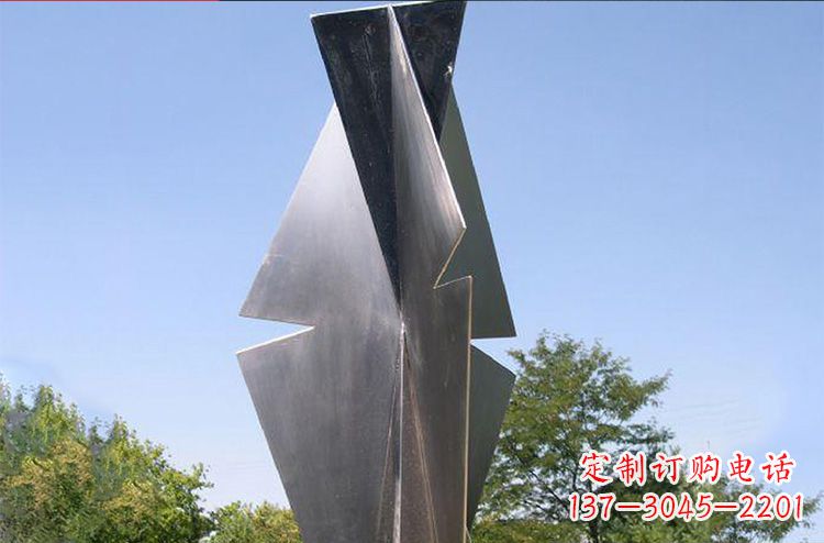 山西不锈钢树叶雕塑更新公园景观