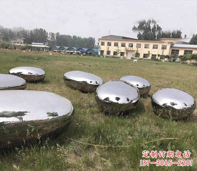 山西精美不锈钢水滴景观雕塑