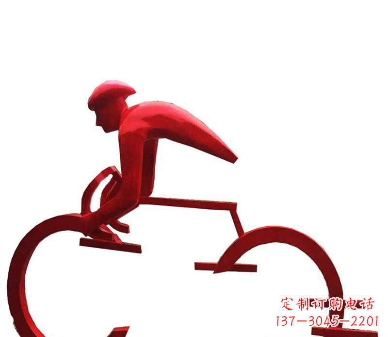 山西公园不锈钢运动自行车景观雕塑