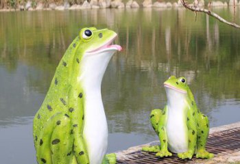 山西精美可爱的青蛙玻璃钢雕塑