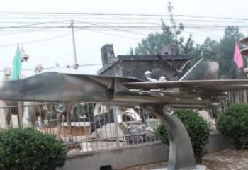 山西中领雕塑精美不锈钢飞机雕塑