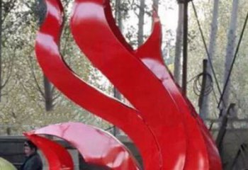 山西Gleaming不锈钢抽象凤凰雕塑