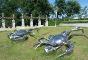 山西产品名称精美铸造不锈钢螃蟹雕塑