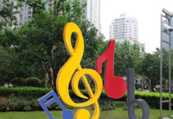山西不锈钢音符雕塑-引领您的心情旋律