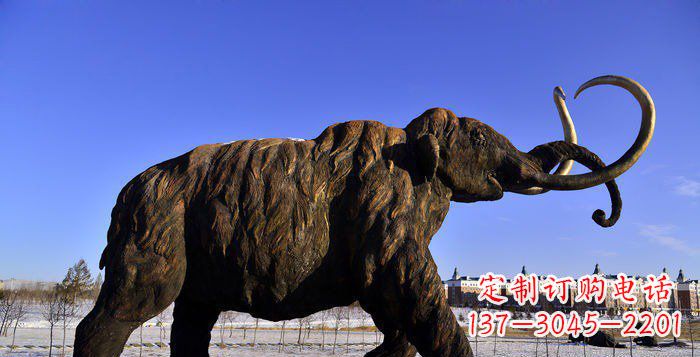 山西优雅高贵的静谧大象铜雕