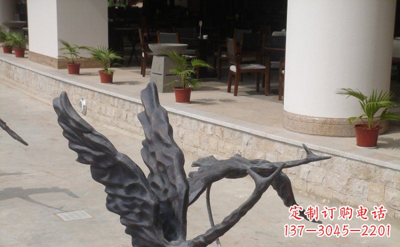 山西公园抽象大雁动物铜雕