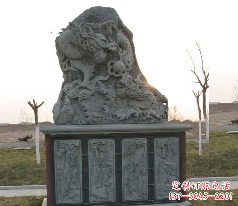 山西精美的大理石龙雕塑