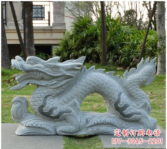 山西精美雕刻的大理石龙雕塑