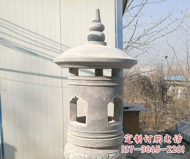 山西公园大理石小型石灯