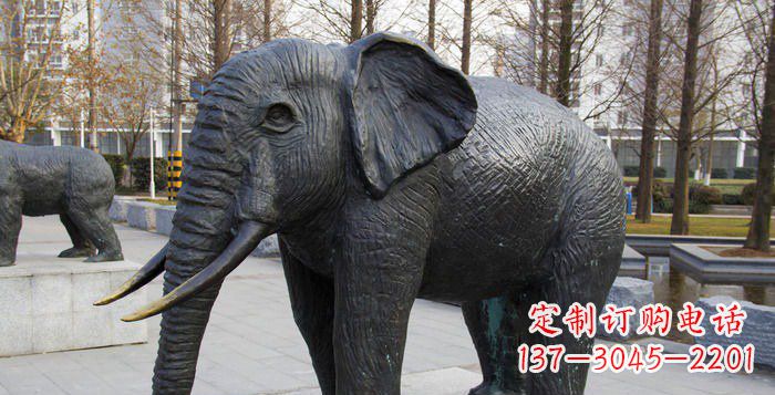 山西精致精美的大象公园雕塑