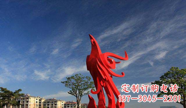 山西精美不锈钢凤凰雕塑