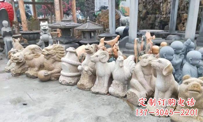 山西公园动物12生肖石雕 (3)