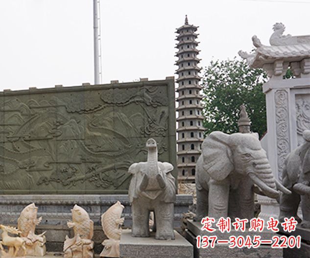 山西艺术级大象石雕