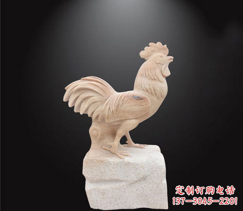 山西公园动物公鸡石雕