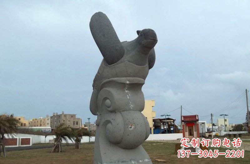 山西公园动物海龟石雕