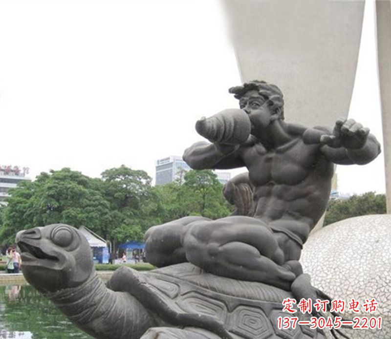 山西海龟雕塑,漫步沙滩时的自然之美