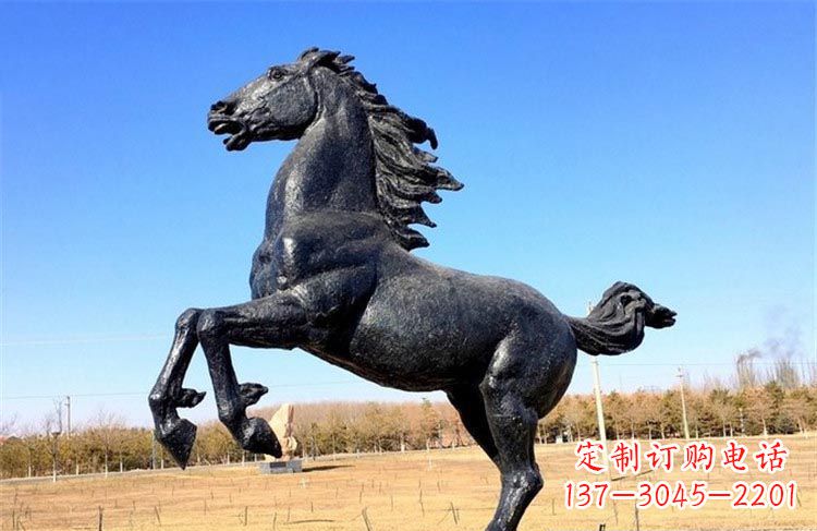 山西公园动物立马铜雕