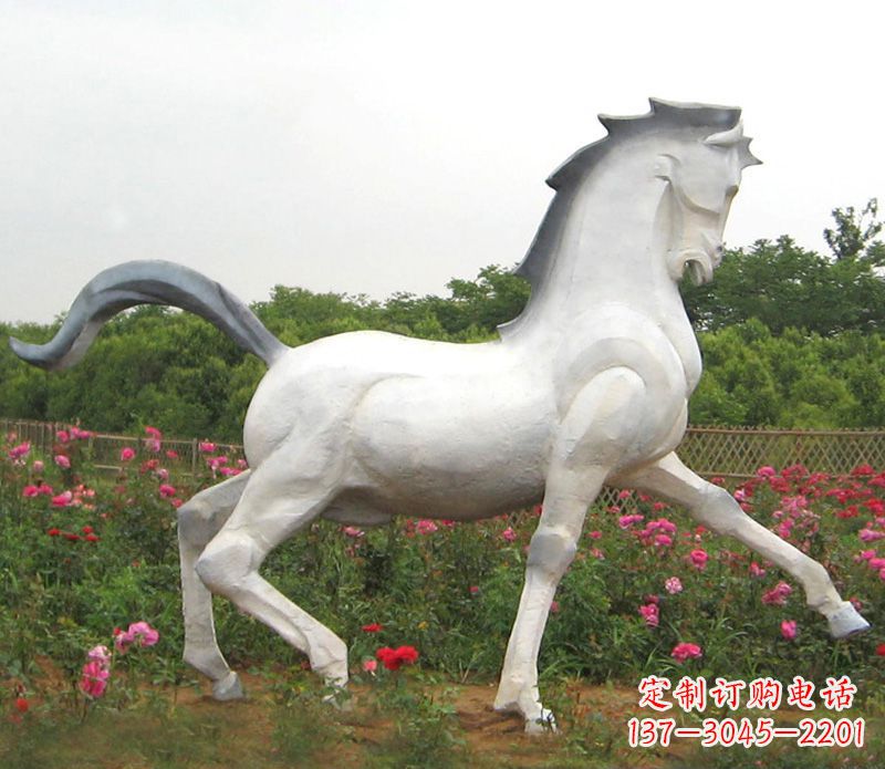 山西公园动物石雕马