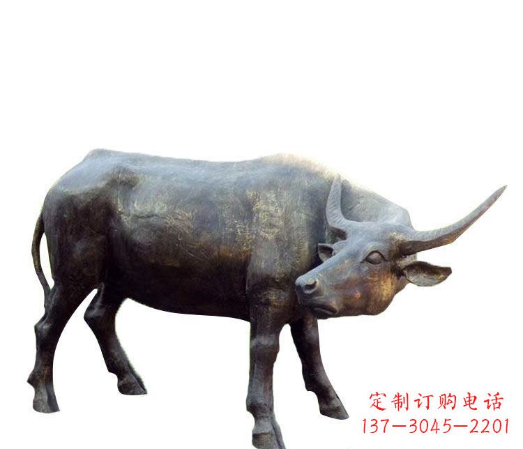 山西公园动物水牛铜雕
